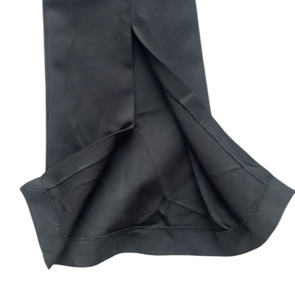 Alice + Olivia Black Classics Walker Slit Slim Leg Pants Size 4 - Picture 7 of 11